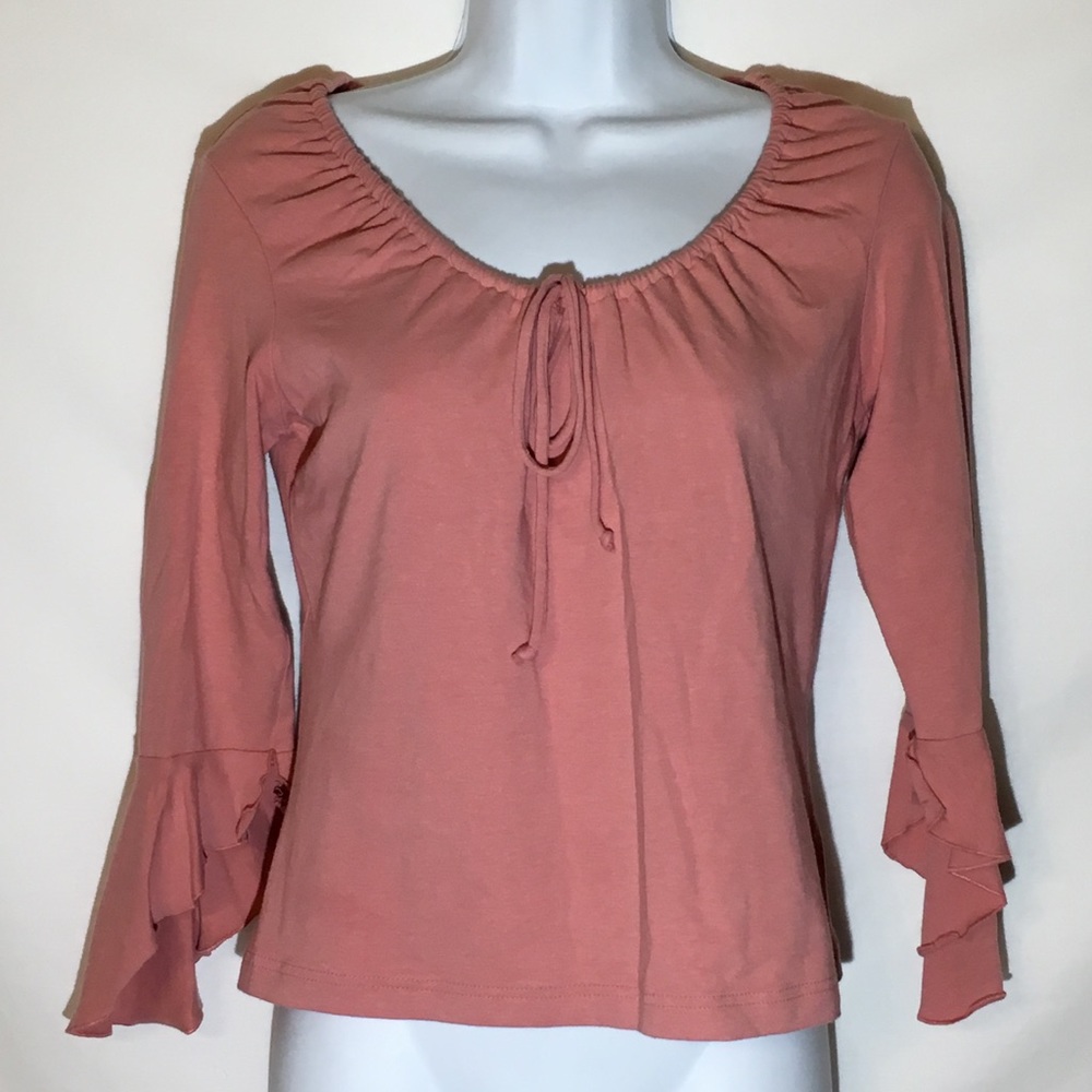 red paint stretch tee